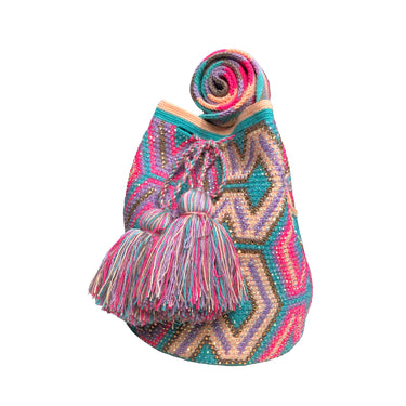 Authentic Mochila Wayuu with Rhinestones Ref: 001521